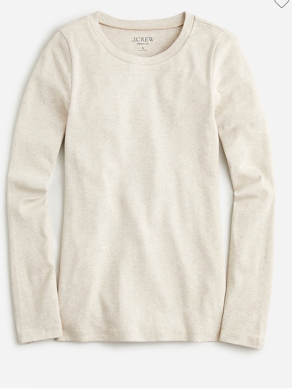 J. Crew // Perfect-fit long-sleeve crewneck T-shirt